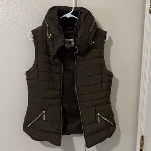 YMI Dark Green Quilted Vest